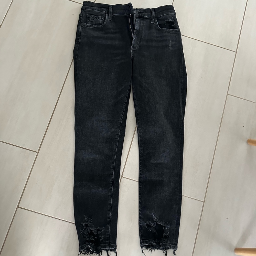 Agolde Women's Straight Leg Jeans - Dark Gray/black